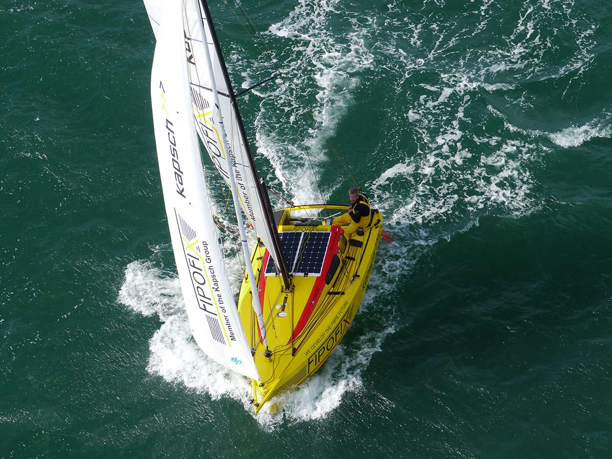 Norbert sailing on Open16 FIPOFIX