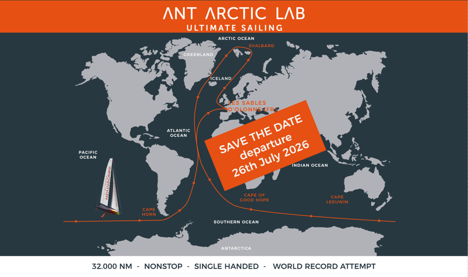 Start in einem Jahr Innovation - Ant Arctic Lab Svalbard Map Save The Date 260726 Innovation Yachts 1536x912