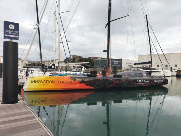 The Open60AAL at the Vendee Globe pontoon in Port Olona, Les Sables d'Olonne - ANT ARCTIC LAB